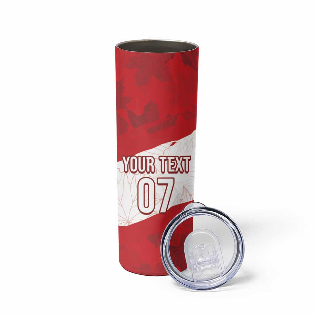 Canada WC2026 Soccer Custom Skinny Tumbler Les Rouges