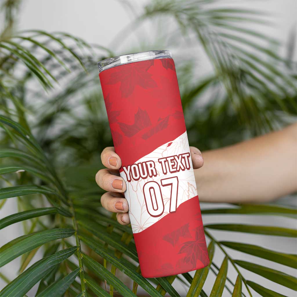 Canada WC2026 Soccer Custom Skinny Tumbler Les Rouges