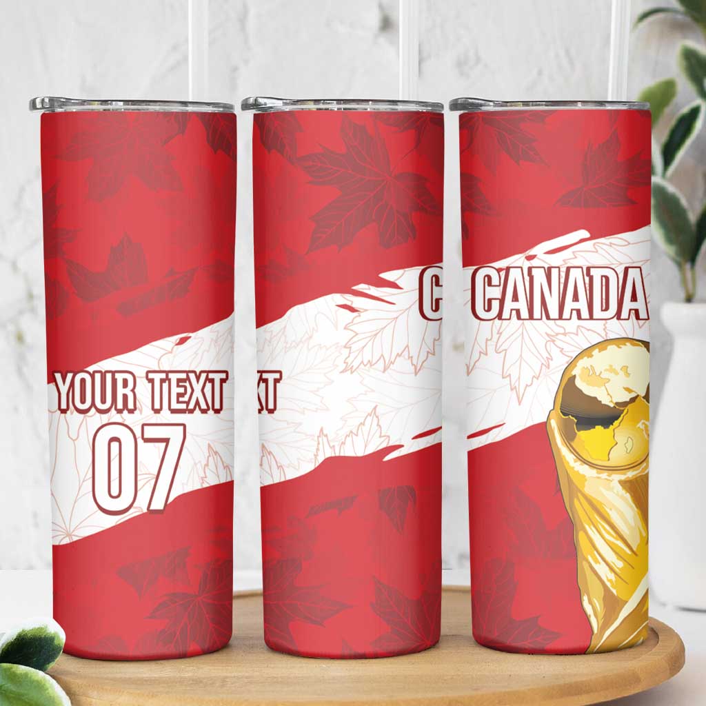 Canada WC2026 Soccer Custom Skinny Tumbler Les Rouges