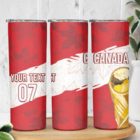 Canada WC2026 Soccer Custom Skinny Tumbler Les Rouges
