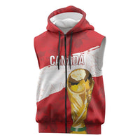 Canada WC2026 Soccer Custom Sleeveless Zip Hoodie Les Rouges