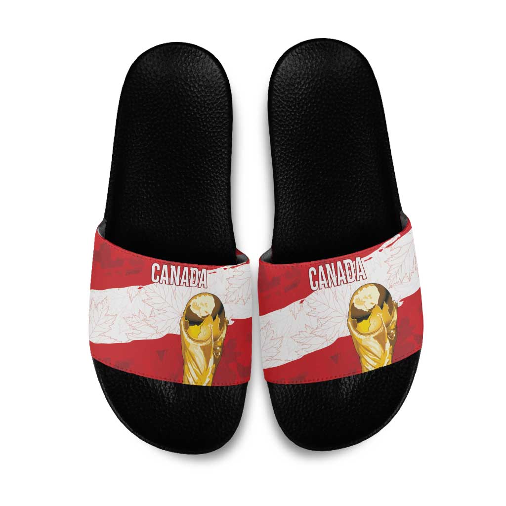 Canada WC2026 Soccer Slide Sandals Les Rouges