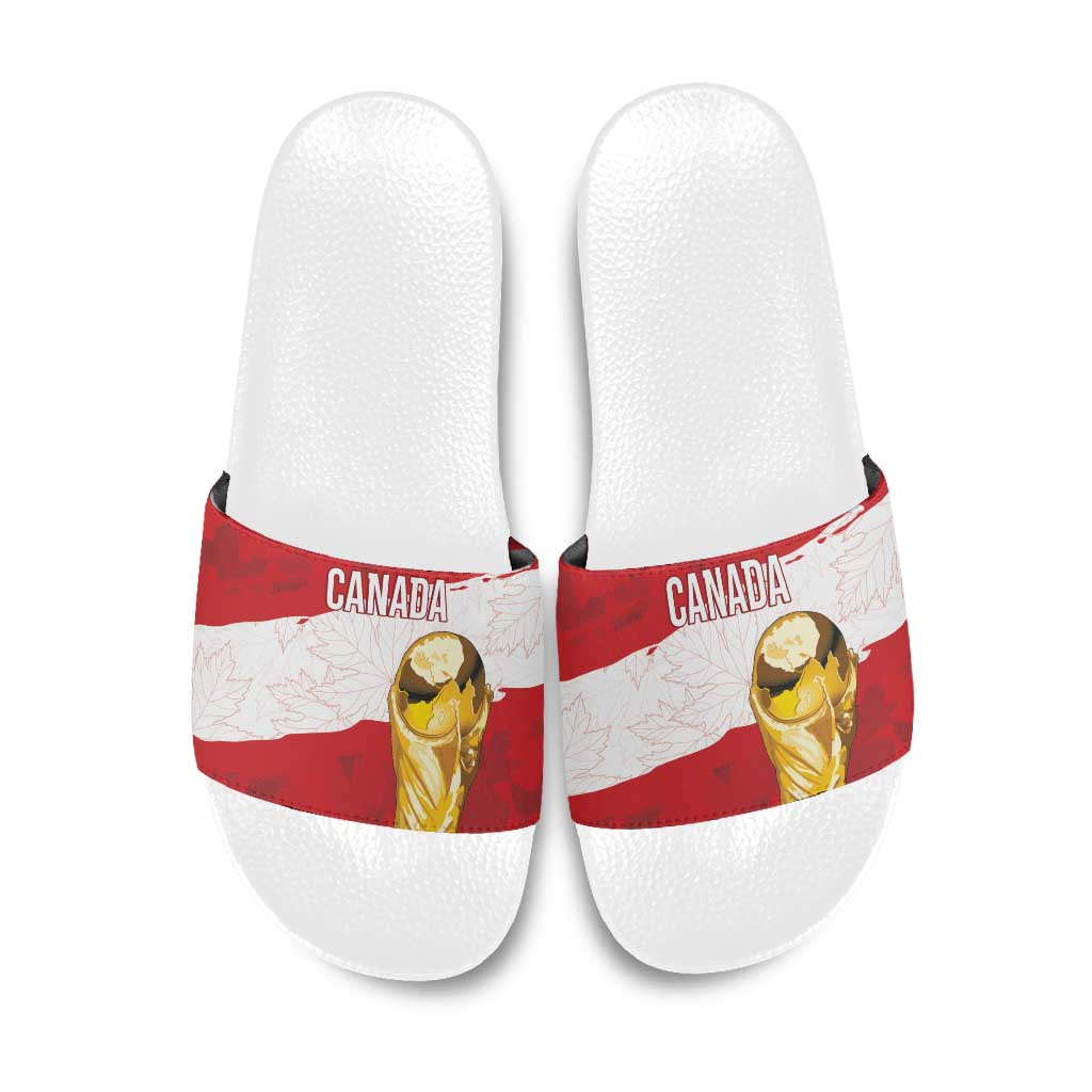 Canada WC2026 Soccer Slide Sandals Les Rouges