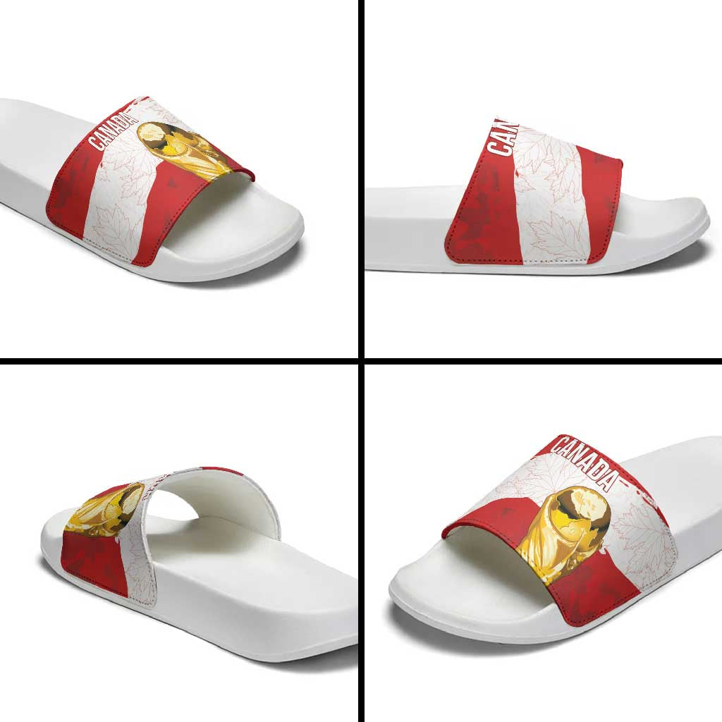 Canada WC2026 Soccer Slide Sandals Les Rouges