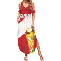 Canada WC2026 Soccer Custom Summer Maxi Dress Les Rouges