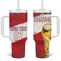 Canada WC2026 Soccer Custom Tumbler With Handle Les Rouges