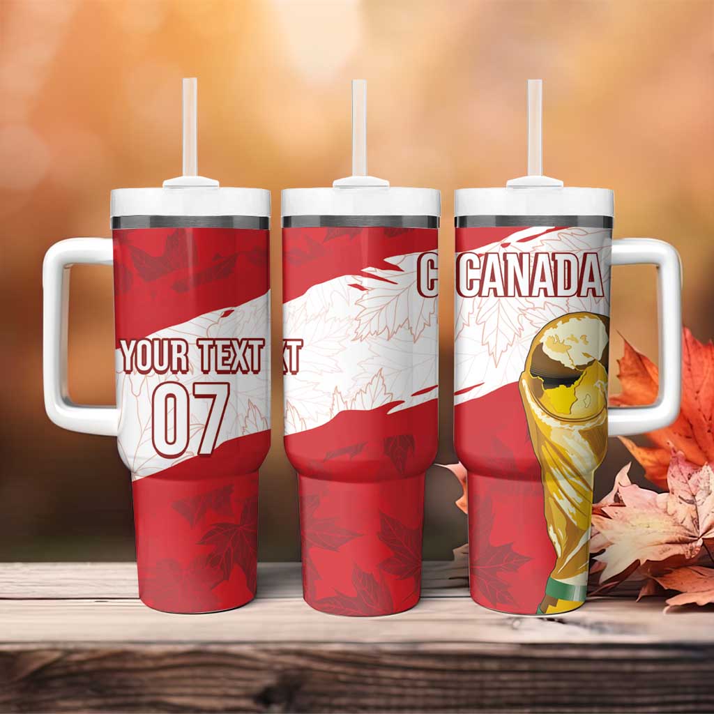 Canada WC2026 Soccer Custom Tumbler With Handle Les Rouges