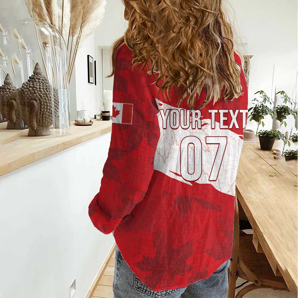 Canada WC2026 Soccer Custom Women Casual Shirt Les Rouges