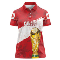 Canada WC2026 Soccer Custom Women Polo Shirt Les Rouges
