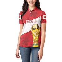 Canada WC2026 Soccer Custom Women Polo Shirt Les Rouges