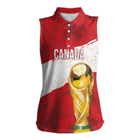Canada WC2026 Soccer Custom Women Sleeveless Polo Shirt Les Rouges