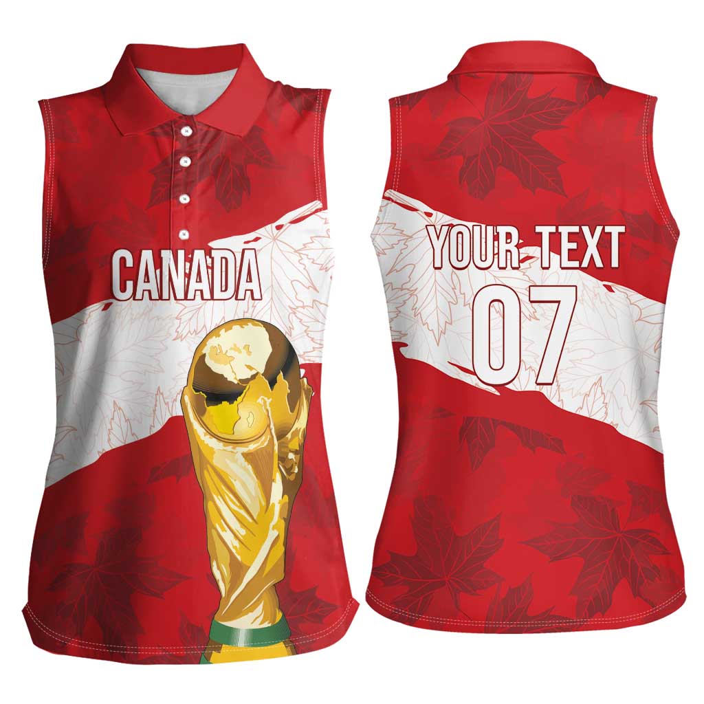 Canada WC2026 Soccer Custom Women Sleeveless Polo Shirt Les Rouges