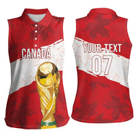 Canada WC2026 Soccer Custom Women Sleeveless Polo Shirt Les Rouges