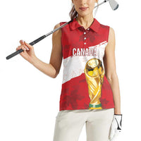 Canada WC2026 Soccer Custom Women Sleeveless Polo Shirt Les Rouges