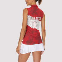 Canada WC2026 Soccer Custom Women Sleeveless Polo Shirt Les Rouges