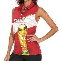 Canada WC2026 Soccer Custom Women Sleeveless Polo Shirt Les Rouges