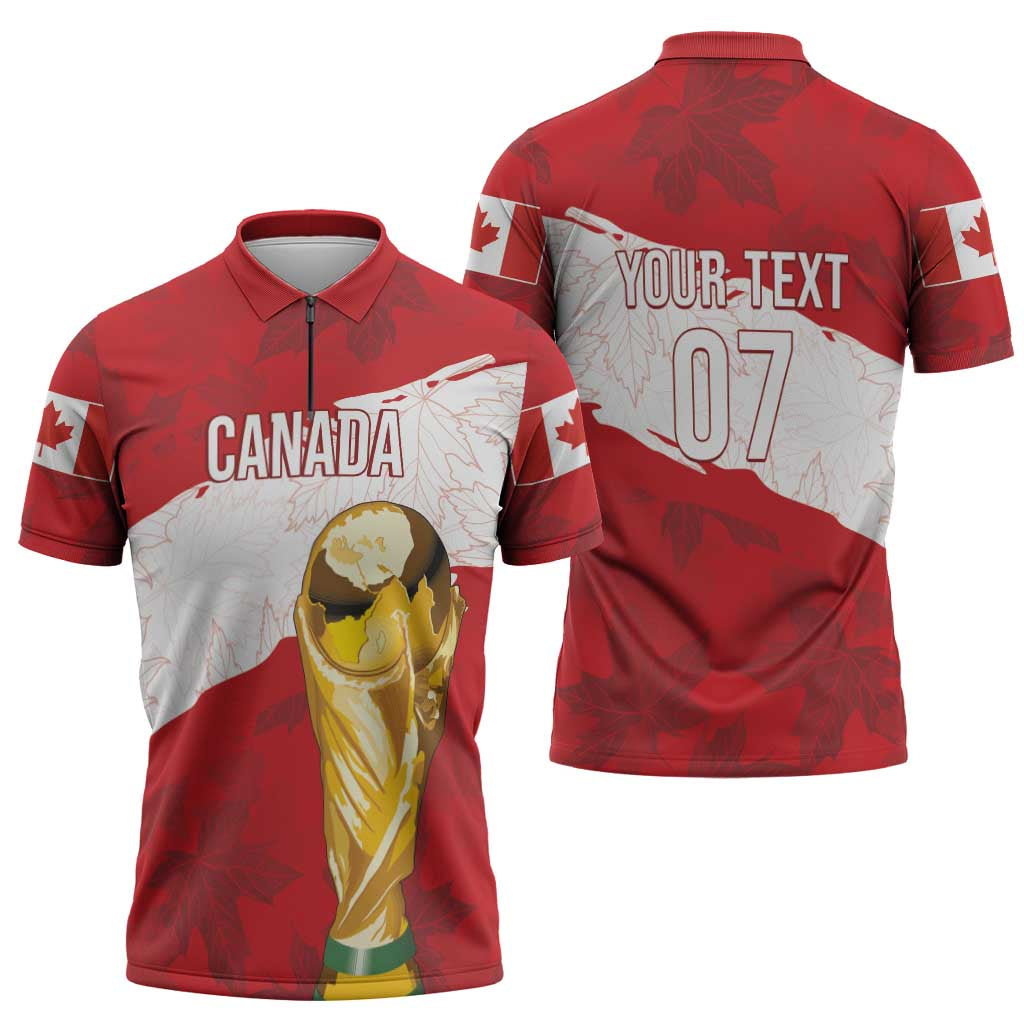 Canada WC2026 Soccer Custom Zipper Polo Shirt Les Rouges