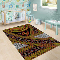 Cameroon Bamenda Toghu Inspired Area Rug Classic Motifs