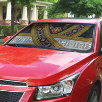 Cameroon Bamenda Toghu Inspired Auto Sun Shade Classic Motifs