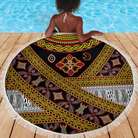 Cameroon Bamenda Toghu Inspired Beach Blanket Classic Motifs