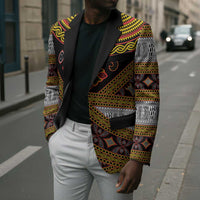 Cameroon Bamenda Toghu Inspired Blazer Classic Motifs