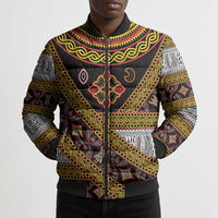 Cameroon Bamenda Toghu Inspired Bomber Puffer Jacket Classic Motifs