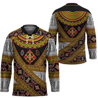 Cameroon Bamenda Toghu Inspired Hockey Jersey Classic Motifs