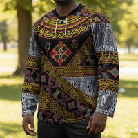 Cameroon Bamenda Toghu Inspired Hockey Jersey Classic Motifs