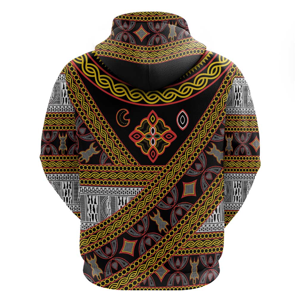 Cameroon Bamenda Toghu Inspired Hoodie Classic Motifs