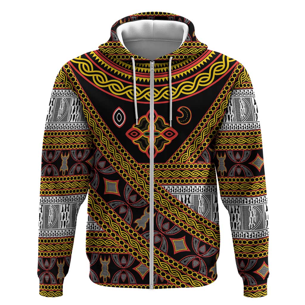 Cameroon Bamenda Toghu Inspired Hoodie Classic Motifs