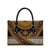 Cameroon Bamenda Toghu Inspired Leather Bag Classic Motifs