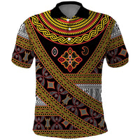 Cameroon Bamenda Toghu Inspired Polo Shirt Classic Motifs