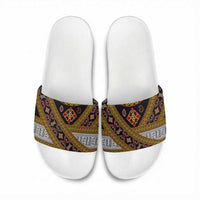 Cameroon Bamenda Toghu Inspired Slide Sandals Classic Motifs