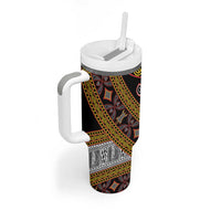 Cameroon Bamenda Toghu Inspired Tumbler With Handle Classic Motifs