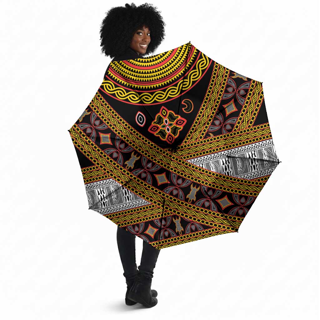 Cameroon Bamenda Toghu Inspired Umbrella Classic Motifs