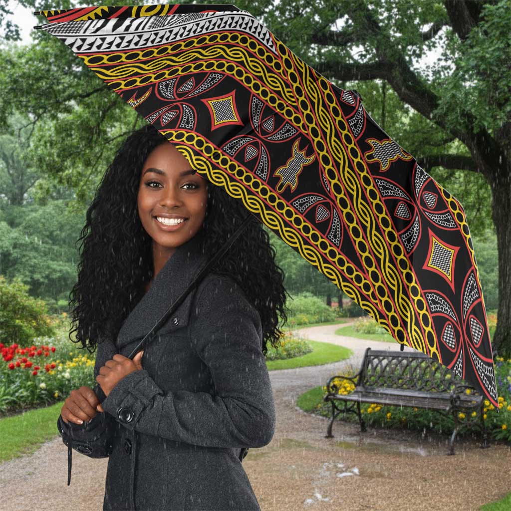 Cameroon Bamenda Toghu Inspired Umbrella Classic Motifs