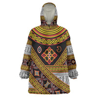 Cameroon Bamenda Toghu Inspired Wearable Blanket Hoodie Classic Motifs