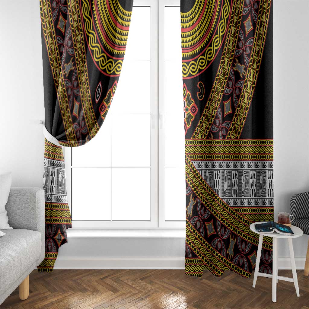 Cameroon Bamenda Toghu Inspired Window Curtain Classic Motifs