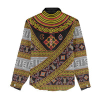 Cameroon Bamenda Toghu Inspired Women Casual Shirt Classic Motifs