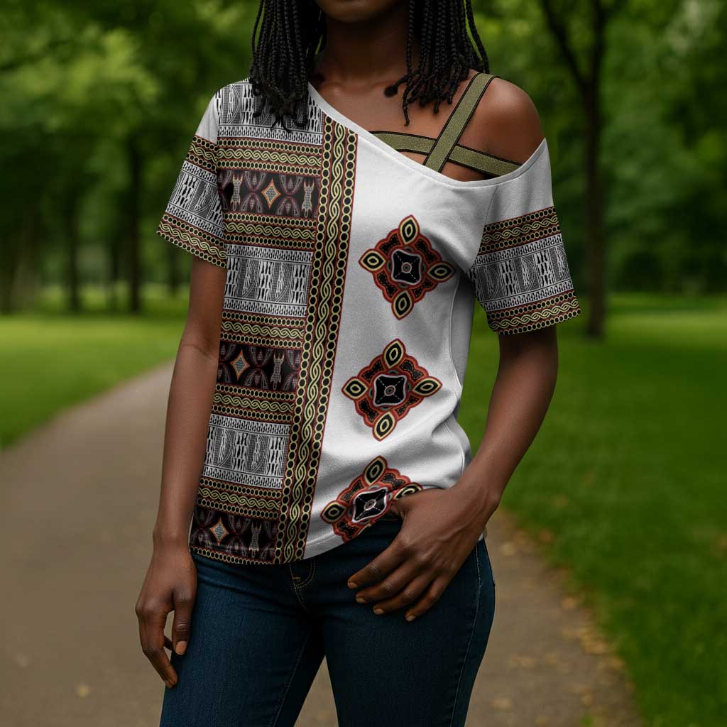 Cameroon Ndop Atoghu Inspired Cross Shoulder Shirt