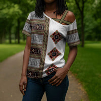 Cameroon Ndop Atoghu Inspired Cross Shoulder Shirt