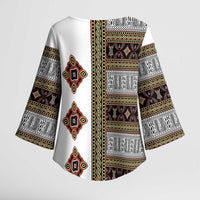 Cameroon Ndop Atoghu Inspired Kimono Sleeve Blouse