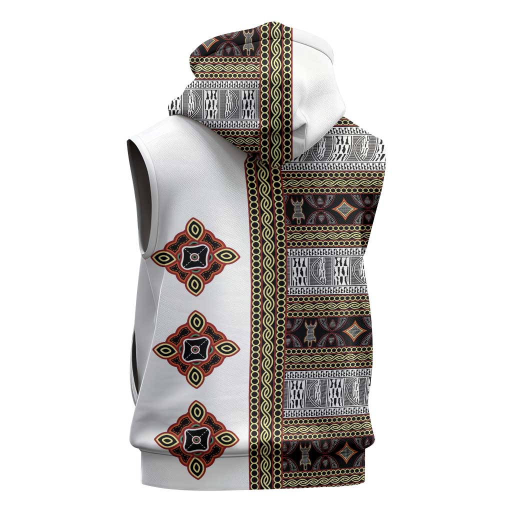 Cameroon Ndop Atoghu Inspired Sleeveless Hoodie