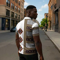 Cameroon Ndop Atoghu Inspired Zipper Polo Shirt