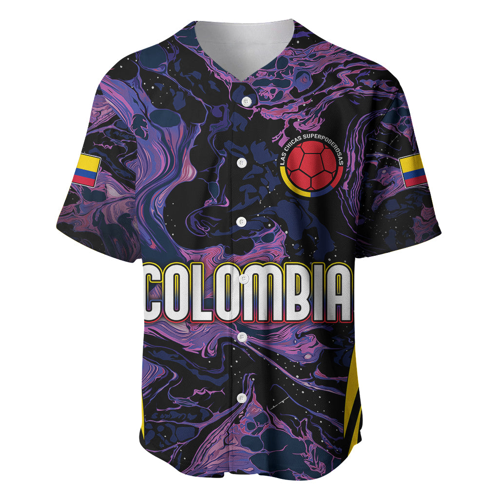 Personalised Colombia Football Baseball Jersey World Cup 2023 Cano Cristales River Style LT7 - Wonder Print Shop