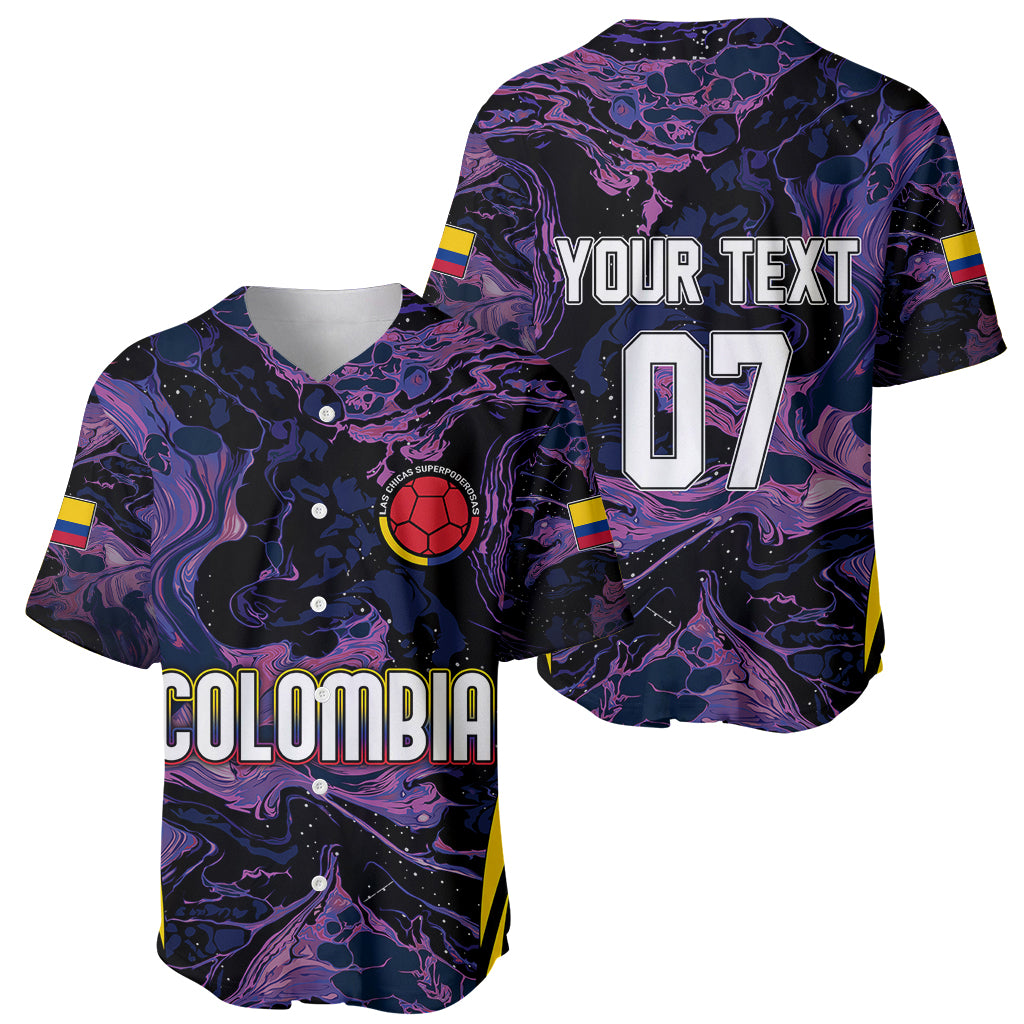 Personalised Colombia Football Baseball Jersey World Cup 2023 Cano Cristales River Style LT7 - Wonder Print Shop