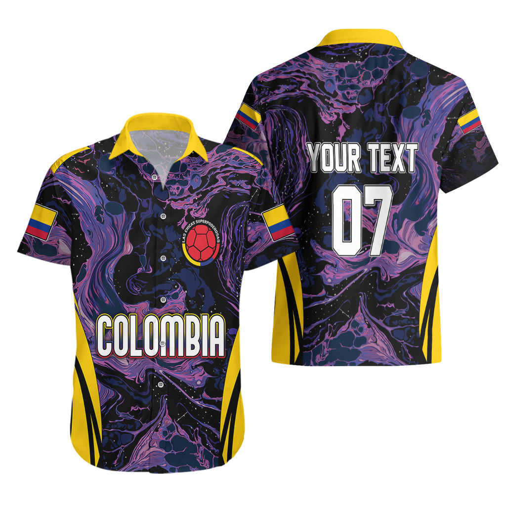 Personalised Colombia Football Hawaiian Shirt World Cup 2023 Cano Cristales River Style - Wonder Print Shop