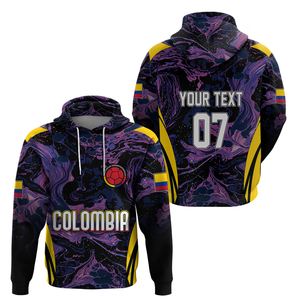 Personalised Colombia Football Hoodie World Cup 2023 Cano Cristales River Style - Wonder Print Shop