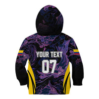 Personalised Colombia Football Kid Hoodie World Cup 2023 Cano Cristales River Style - Wonder Print Shop