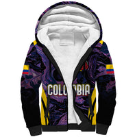 Personalised Colombia Football Sherpa Hoodie World Cup 2023 Cano Cristales River Style - Wonder Print Shop